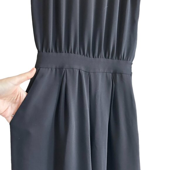 ARITZIA Babaton Black Sleevless Wide Leg Jumpsuit SZ 0 - Picture 3 of 8